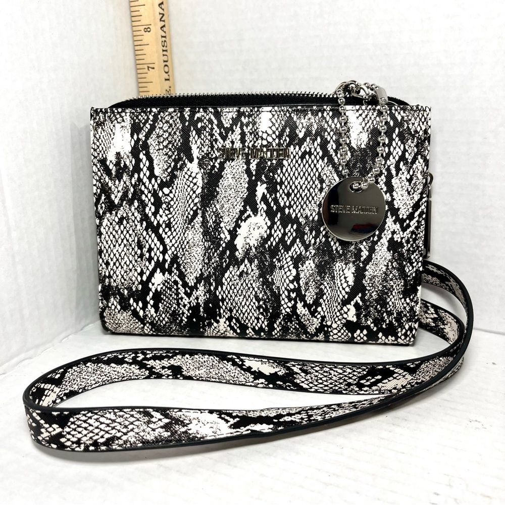 Steve Madden Snakeskin Python Crossbody Bag Wallet